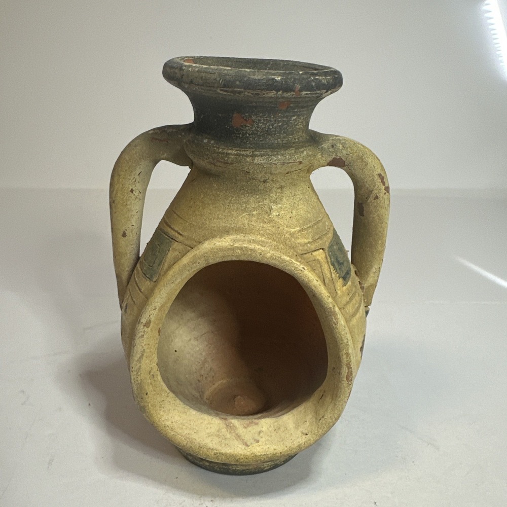 Vintage Collection Pottery Candle Holder Chiminea‎ - Frog Designs Terracotta